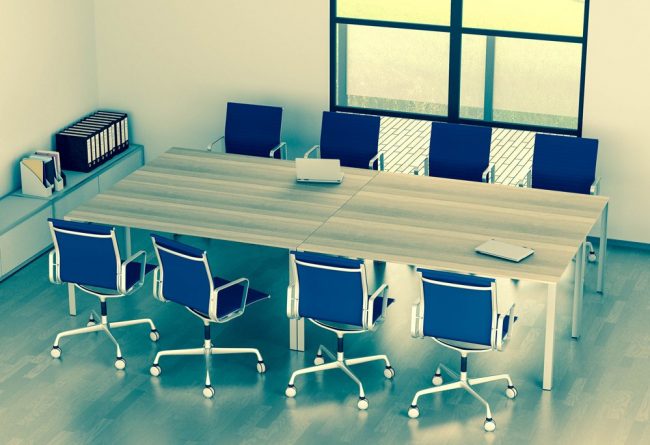 Salle réunion mobilier chaises table